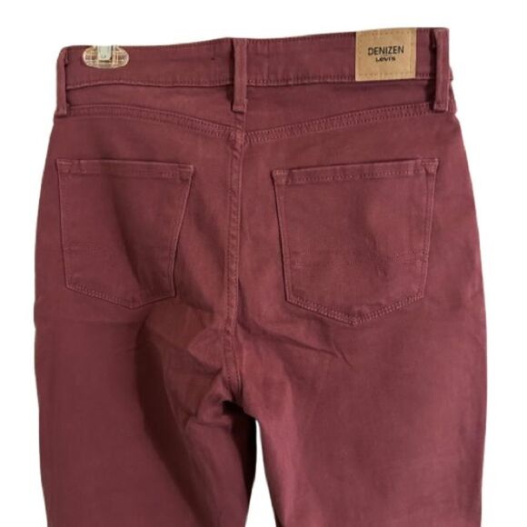 DENIZEN from Levi's High Rise Super Skinny Jeans Womens 8 Red Maroon - Picture 6 of 7